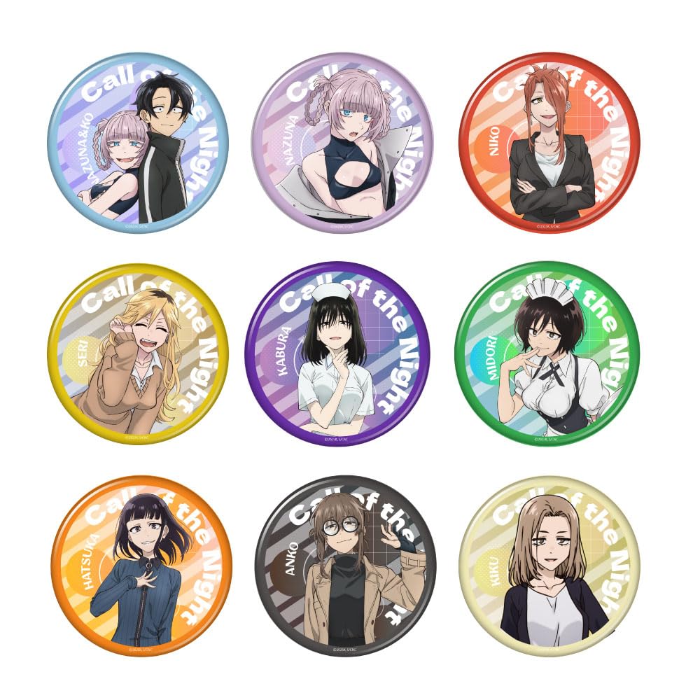 Yofukashi no Uta Случайная коробочка значков из 9 штук