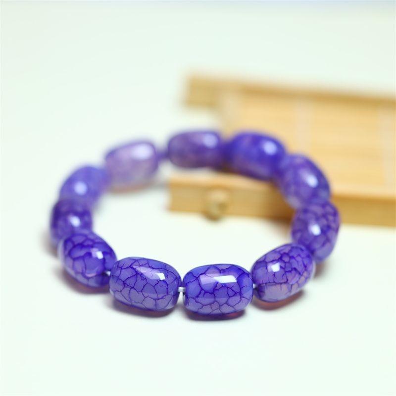 Agate Blue Dragon Scale Tibetan-Style Jade Bracelet