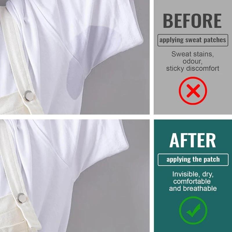 10pcs Armpit Sweat Pads Disposable Underarm Sweat-absorbing Stickers Breathable Invisible Sweatproof Clothes Stickers