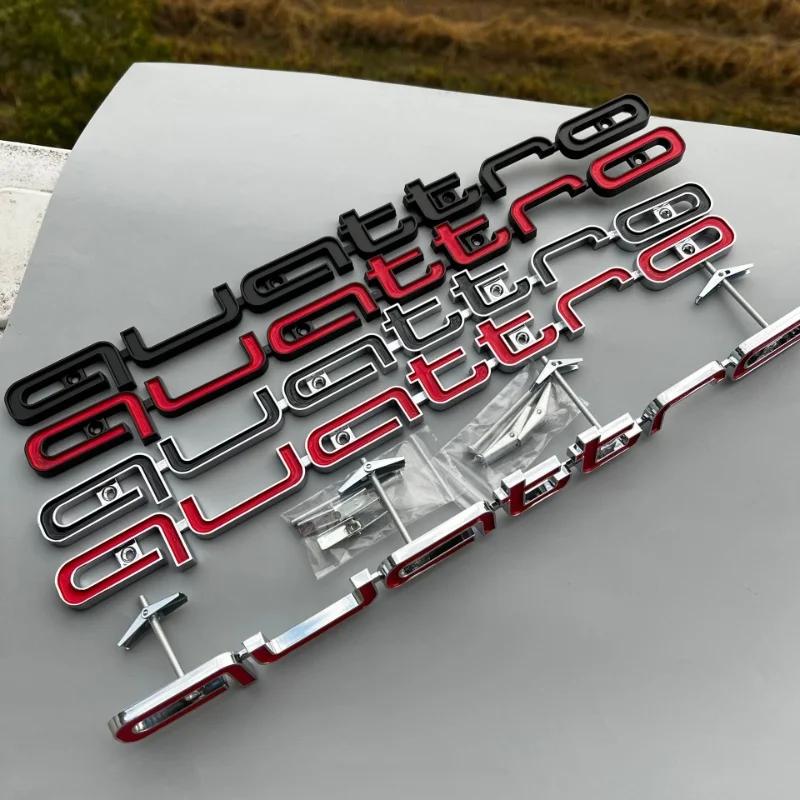 Pro Audi A3 A4 A5 A6 A7 A8 Q3 Q5 Q7 S3 S4 S5 S6 RS4 Přední maska Logo Znak Quattro Samolepka