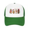 Gothic Merry Christmas Beers Santa Camping Mesh Baseball Caps Women  Printing FeUnisex Beach Dad Hat Snapback Cap