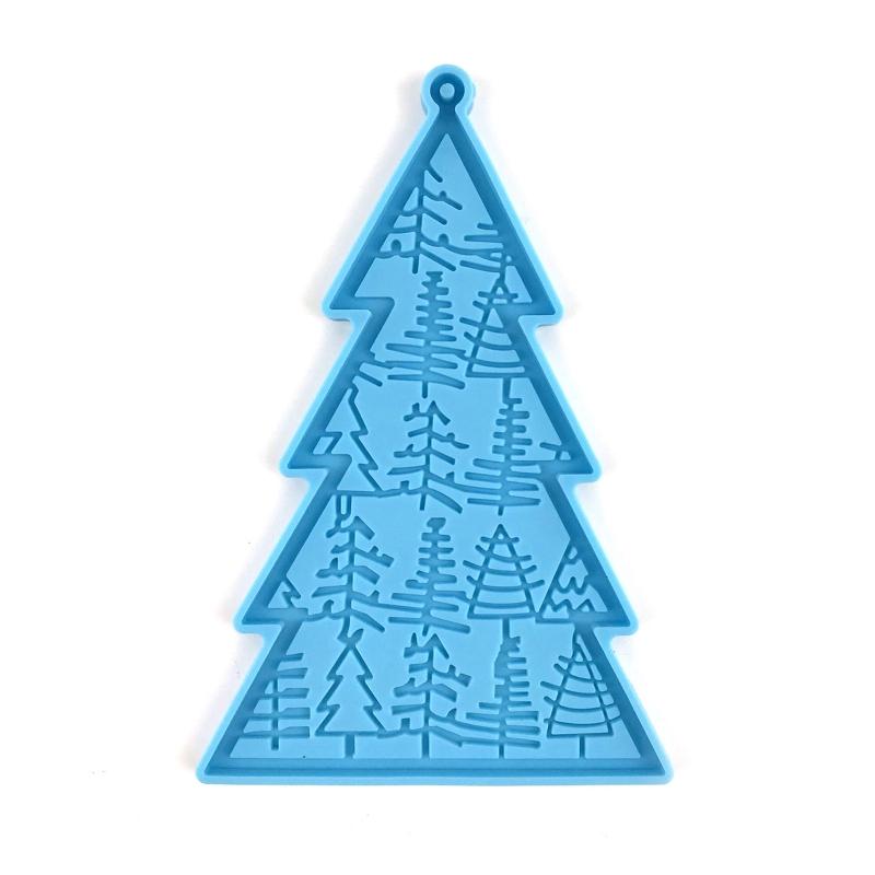 

Shiny Glossy Christmas Tree Snowflake Ornaments Silicone Epoxy Resin Mold DIY Keychain Pendant for Valentine Gift 1