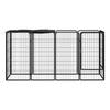 VidaXL Dog Playpen 10 Panels Black 50x100cm Powder-Coated Steel 3115948