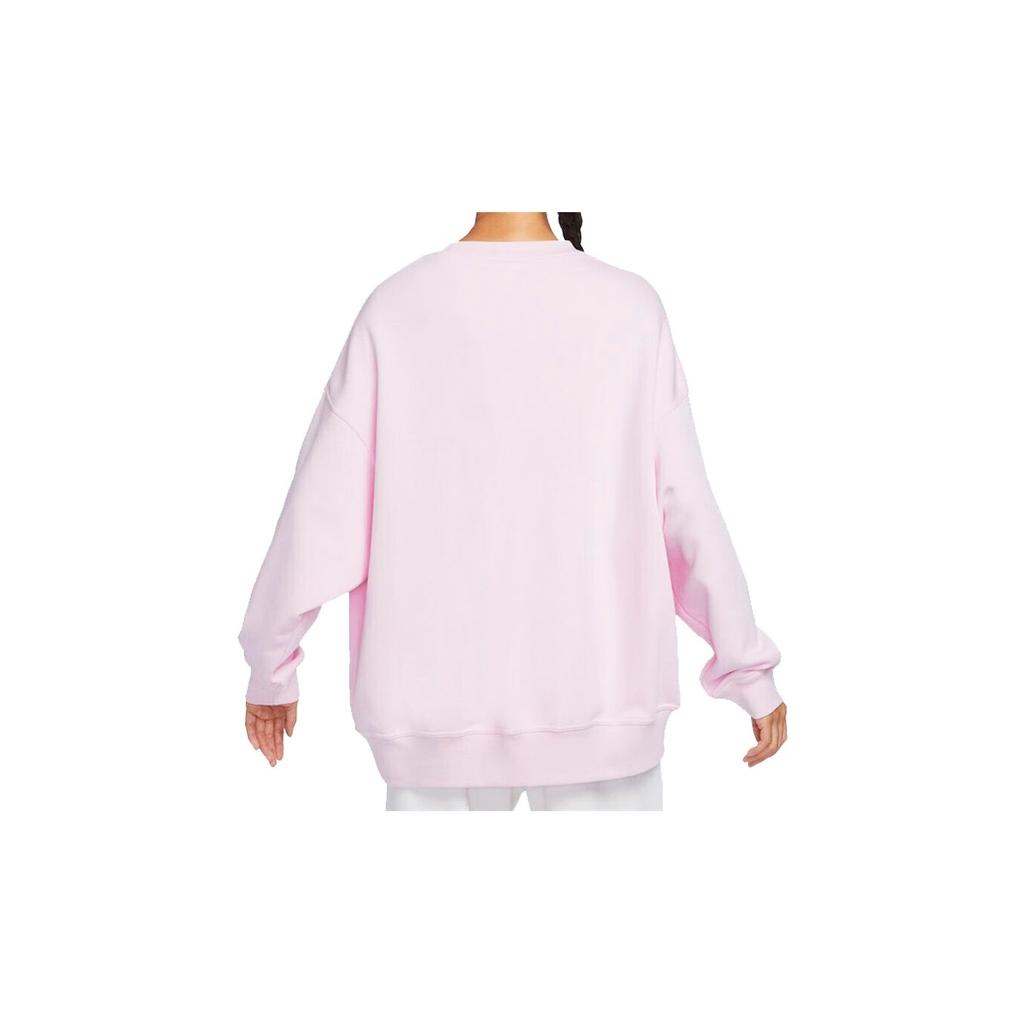 Nike Comme W Nsw Cozy Flc Os Col Rond Décontracté Ample Sweat-shirt Rétro Américain Sweat-shirt Femme Rose FV4012-663