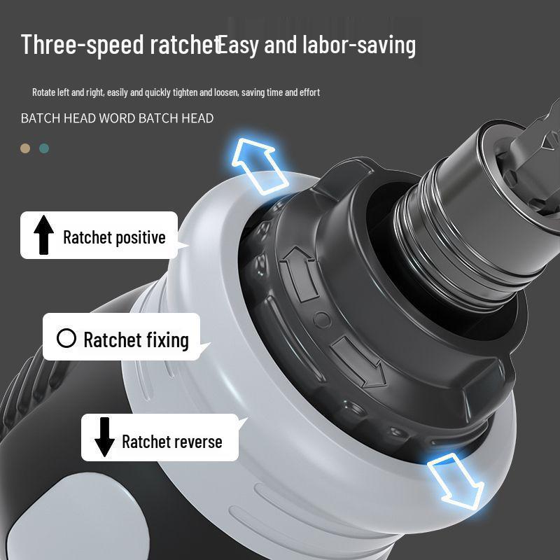 Compact Double-Headed Stubby Ratchet Screwdriver with Phillips & Slotted Bits - Telescopic, Labor-Saving, Forward/Reverse Function