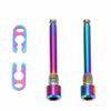 4PCS Mountain Bike Disc Brake Clip Thread Pin Ti Alloy CNC Machining Disc Brake Clip Fixing Screw Fo