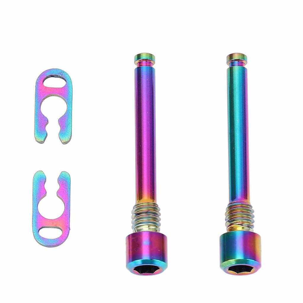 4PCS Mountain Bike Disc Brake Clip Thread Pin Ti Alloy CNC Machining Disc Brake Clip Fixing Screw Fo