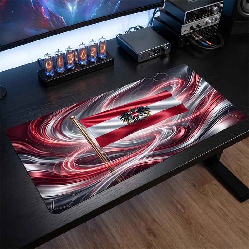 Austria Football Crest Mouse Pad, Extended Non Slip Rubber Desk Mat for Gaming Office Laptop Fan Gift
