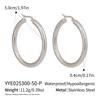 18K Gold-Plated Stainless Steel Circle Earrings: Elegant Japanese-Korean Style, Versatile Color-Preserving Design for Women.