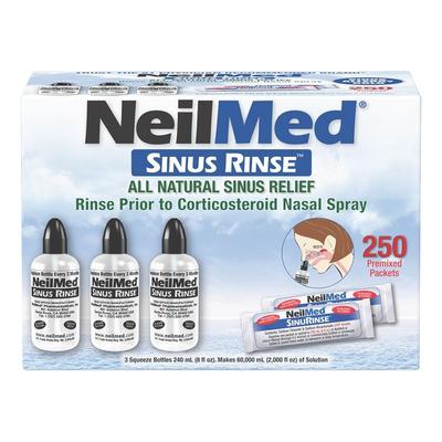 Sinus Rinse Kit ( 3 Bottles + 250 Packets)