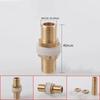 1/8" 1/4" 3/8" 1/2" 3/4" BSPP Male Full Thread Barrel Nipple Bulkhead Brass Connector Water Tank Fitting