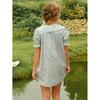Europe, America 2026 summer new age-reducing doll collar bubble sleeve ruffle edge floral dress