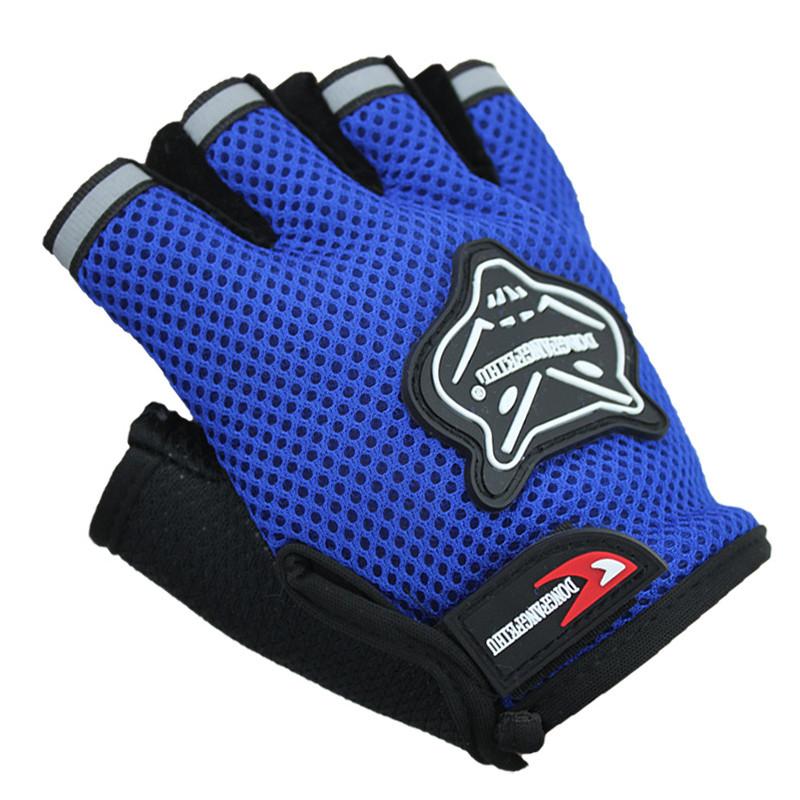 Summer Breathable Mesh Half Finger Cycling Gloves With Fox Head Design For Men And Women