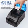 58mm Thermal Receipt Printer Desktop USB&BT Wireless Connection Printer Barcode Logo Printing with 1 Roll Paper Inside