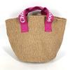 Mifuko Basket Bag Basket Bag Tote Bag Hand Bag Raffia Beige/pink