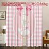 2D FLAT PRINTING 2pcs Curtains (Without Rod) Birthday Goose with Ribbon Chic Fashionable Curtains Versatile Fabric Curtains