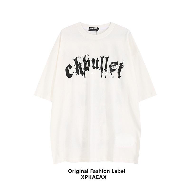 Amerikansk Retro High Street Cross-Par Kortärmad T-shirt