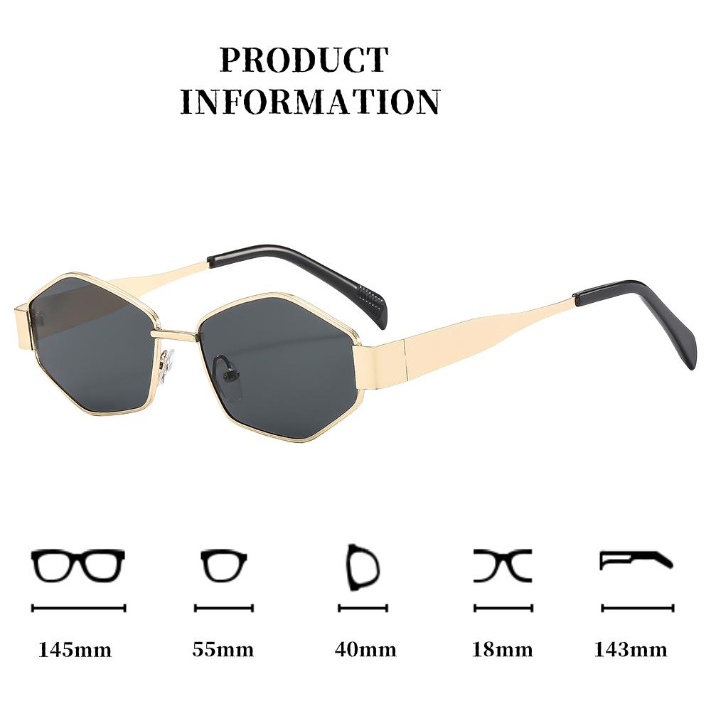 Retro Fashion Personalized Beach Sunglasses Diamond Frame Design Glasses Men'S And Women'S Small Frame Sunscreen Glasses
