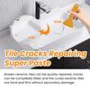 Jaysuing Fliesenreparaturpaste Toilette Marmor Bodenfliesen Lochreparatur Rissspachtel Loch Klebepaste