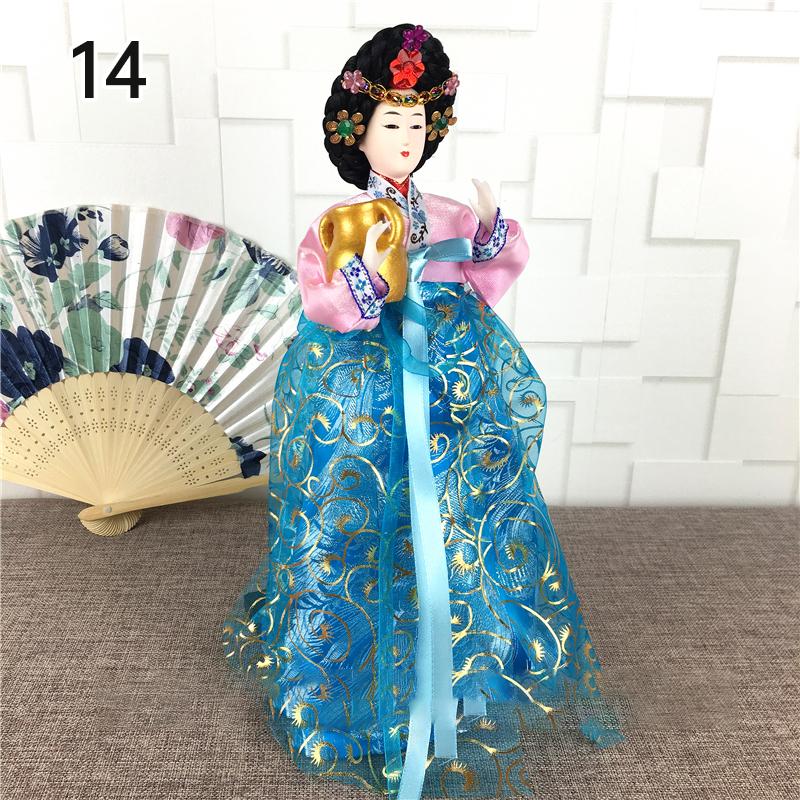 Korean Palace Hanbok Doll Ornament Princess Korean Drama Doll Toy Restaurant Home Decor Display Miniatures Desktop Ornament Gift