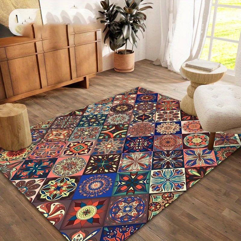 Luxury Persian-Inspired Carpet Backing Comfortable Versatile for Living Room Bedroom Outdoor Cafes More Mat Corridor Door Rug
