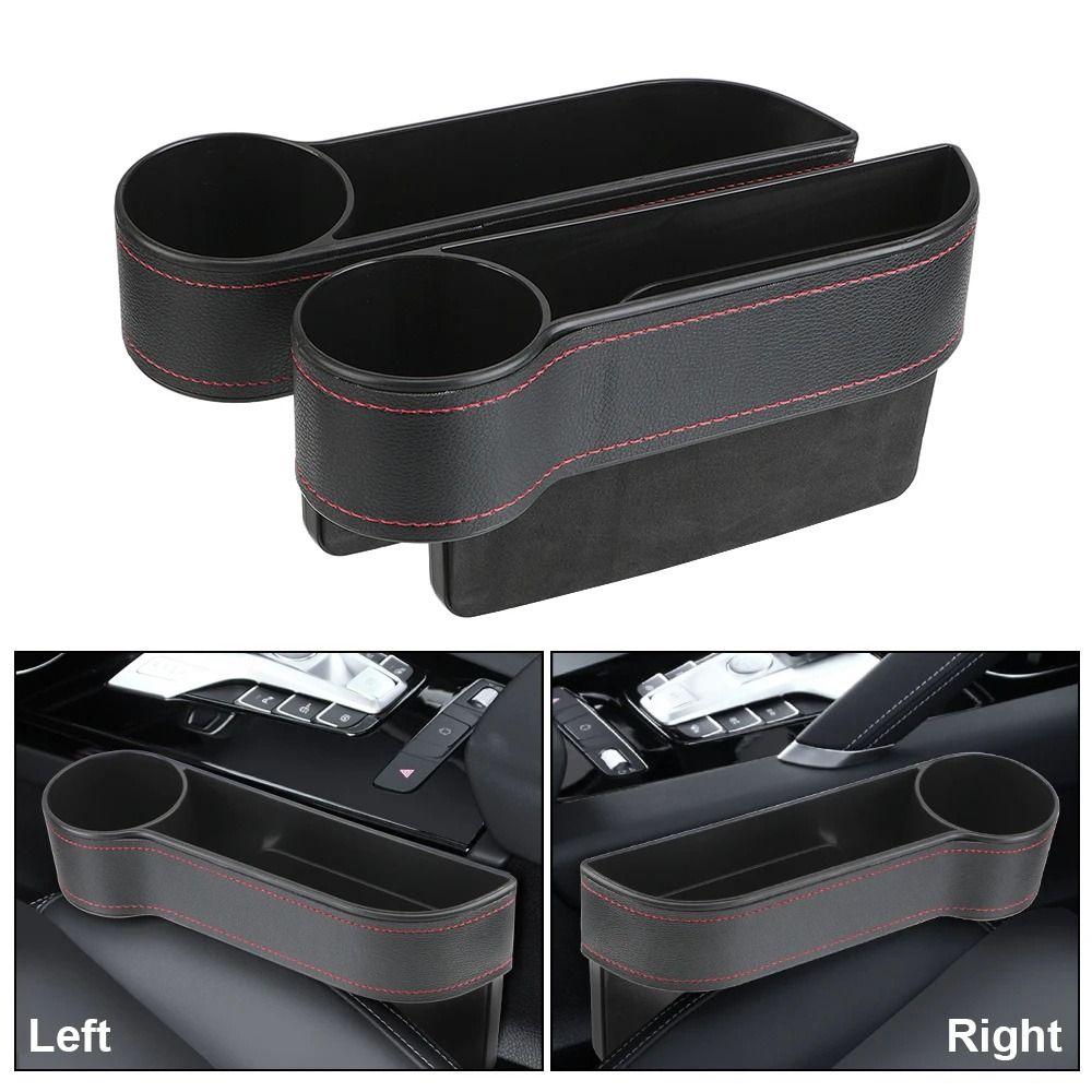 Leather Leather Car Seat Gap Storage Box Cup Holder Car Organizer Box  Between Car Seat Catcher