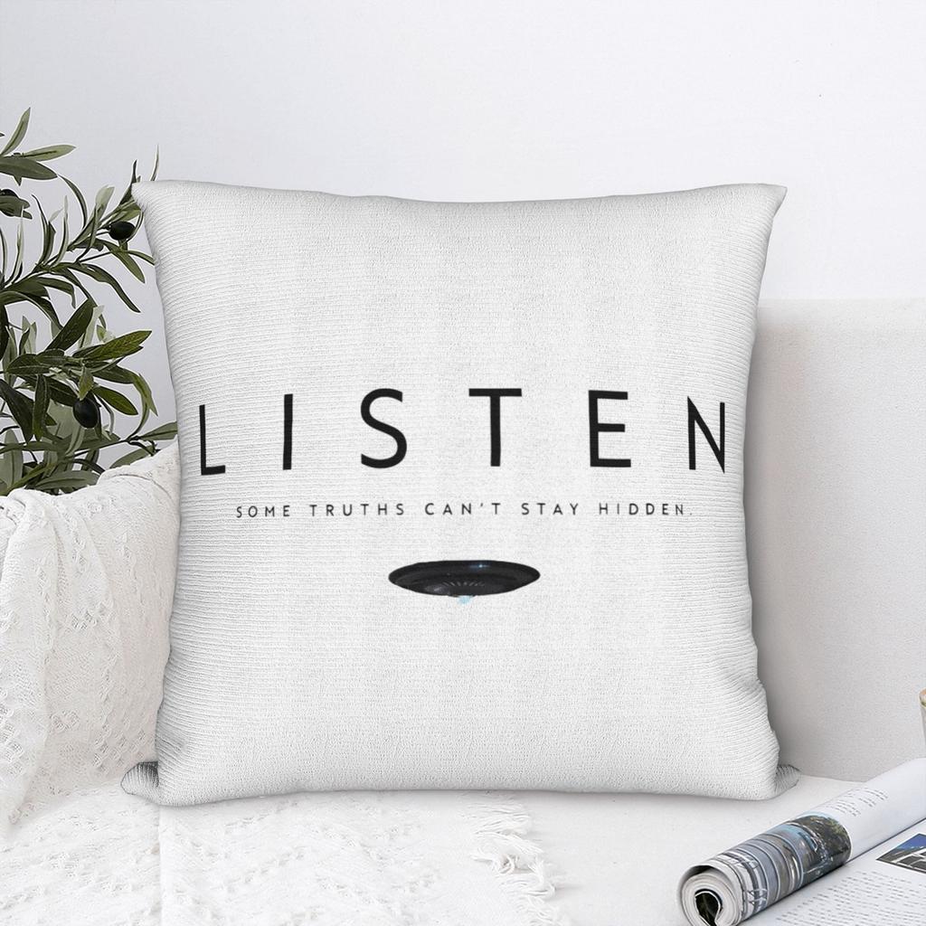 Printing Disclosured Listen Quote Days Pillowcase Fabric Cushion Cover Decorations UFO Movie Pillow Case Cover Home Dropshipping