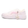 Li Ning Floating Boat Synthetic Leather Wear resistant And Lightweight Low top Skateboard Shoes Women's White Pink AGCS420-6(Team1114-)