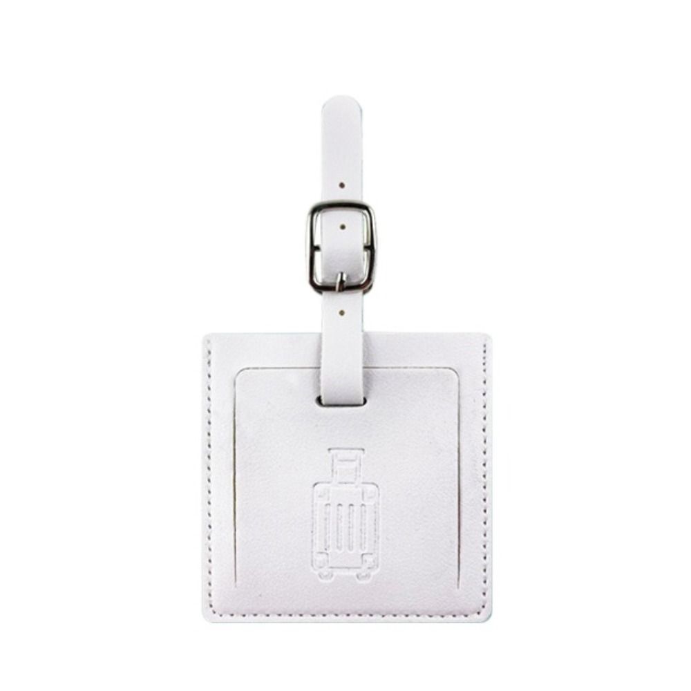 Square Shape Baggage Name Tags Colorful Airplane Suitcase Tag Soft PU Luggage Tag  Holiday
