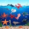 12pcs Shark Turtle Crab Ocean Animals Ornaments Simulated Fish Tank Decorations  Home Office Decor