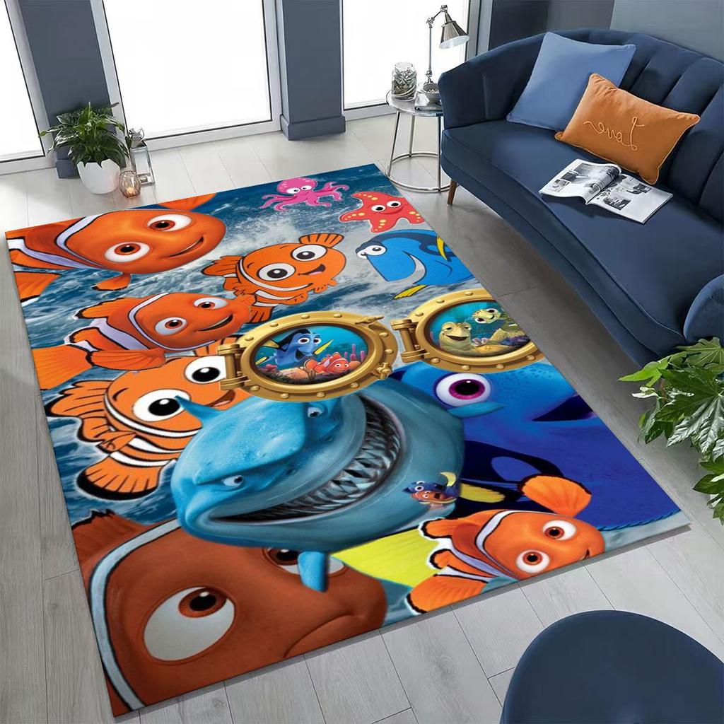 3D kreslený koberec Podmořský svět Hledá se Nemo pro ložnici, obývací pokoj, pohovku, dekorace na vchodové dveře domu, velká protiskluzová podlahová rohožka pro děti, dárek