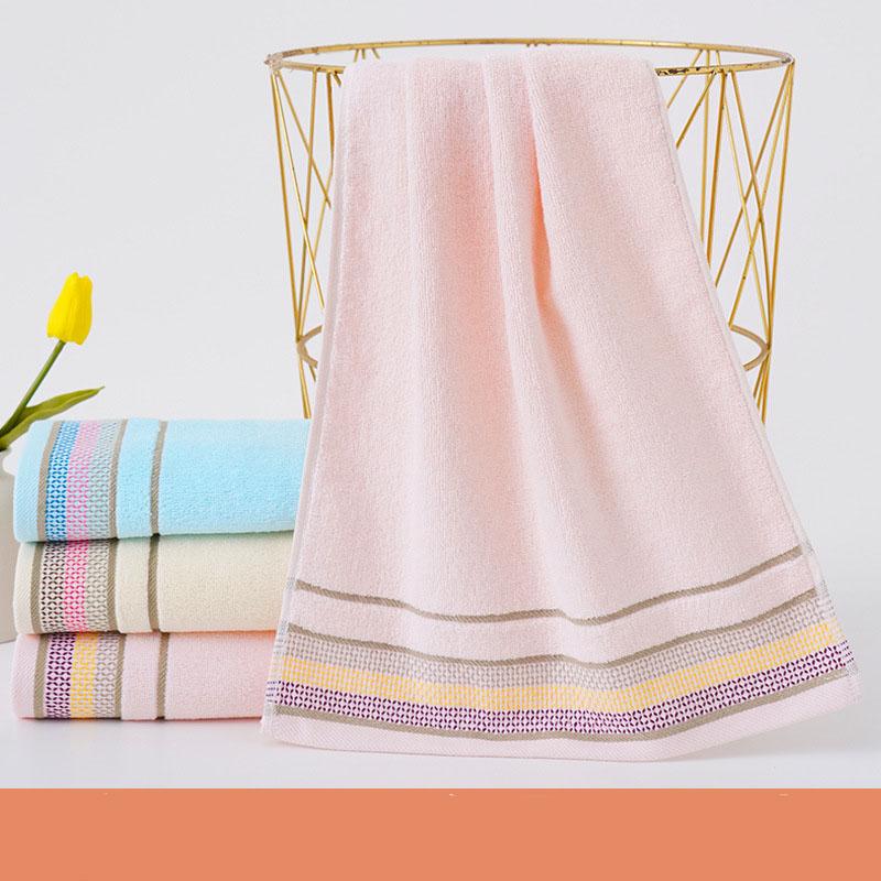 Pure Cotton Thick Absorbent Face Towel Large Size Home Bath Towel with Jacquard Patterns Quick Dry Soft Skin Friendly