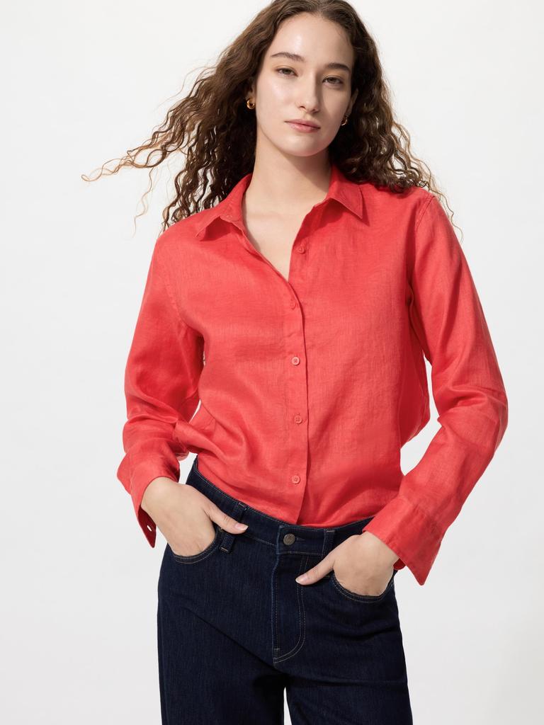 Uniqlo Premium Linen Shirt  Long Sleeve 