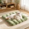 Non-slip Pet Bed for Floors Faux Fur Mat Soft Warm Cat Sleeping Pad with Bottom Portable Mat Travel Self-Warming Fuzzy Cozy Dogs Cats