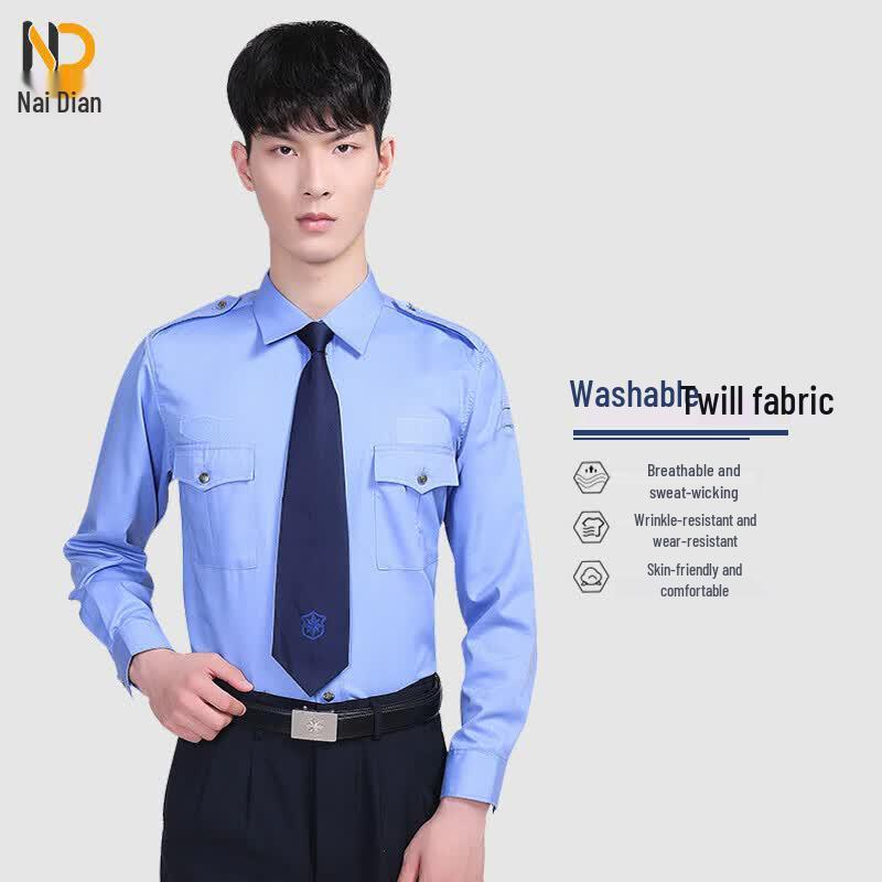 

Naidian Summer Long-Sleeve Security Uniform Shirt 4XL