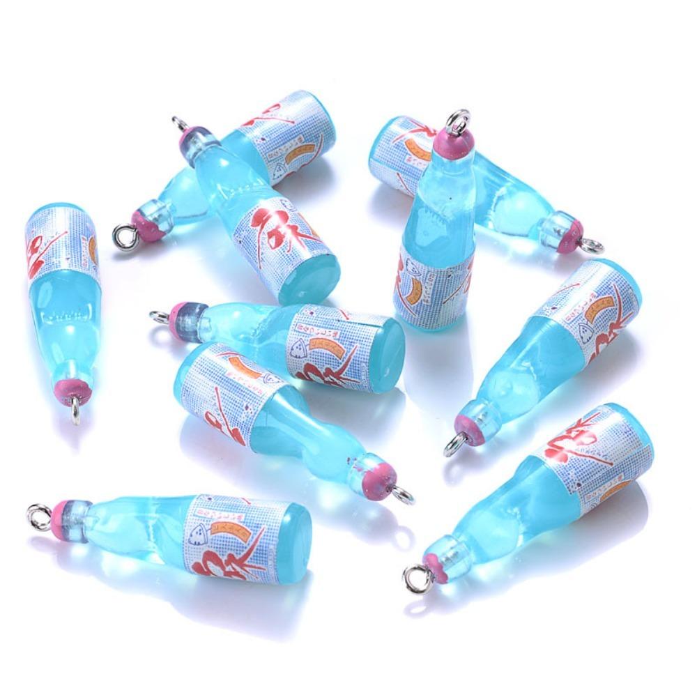 10Pcs Charms Charms Juice Bottle Resin Pendant Simulation Juice Drink Bottle Pendants  DIY Pendants