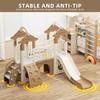 Toddler Slide 9 in 1 Jungle Slide Outdoor Playset for Toddlers Age 1 Kids Baby Indoor Playground for Backyards with Climbing Wa