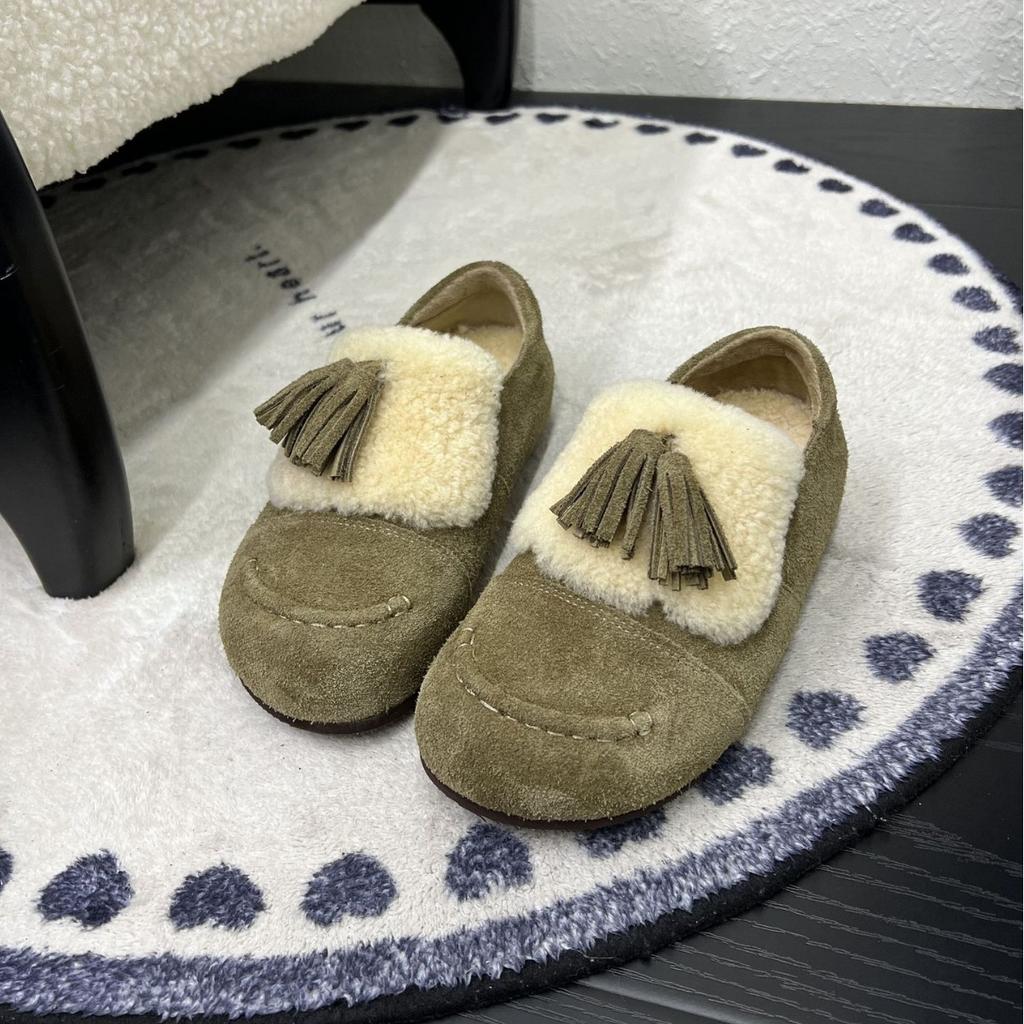 Women's Large Size Soft Sole Heightening Winter Warm Fur One Anti-slip Snow Boots Fluffy Lined Ankle Boots Outdoor Sports Fur Leather Shoes