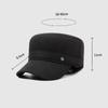 Winter Thick Cold-Proof Middle-Aged and Elderly Outdoor Flat Top Cotton Cap Men's Letter Label Ear Protection Warm Wool Duck Cap