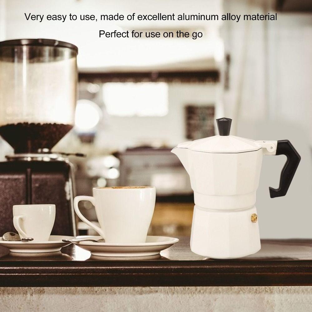 Aluminum Alloy Moka Coffee Maker 6 Cup Capacity Italian Coffee Maker Stovetop Moka Pot  Kitchen DIY