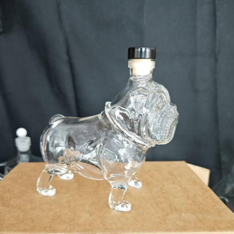 Funny French Bulldog Whiskey Bottle