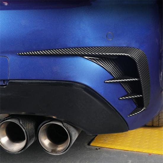 ABS Carbon Fiber Style Car Rear Bumper Spoiler Air Vent Cover For BMW 3 G20 19+
