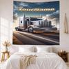Peterbilt Heavy Trucks Custom Your Name Wall Decor Tapestry Art For Pet Memorial Birthdaywedding Party Backdrop Family Gift