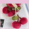 Cute And Adorable Cherry Plush Keychain Charming Couple Doll Backpack Pendant