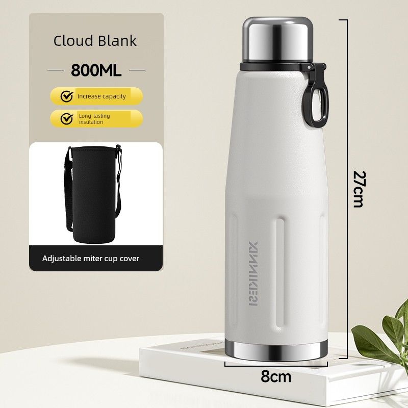 Large Capacity Thermos Cup for Men, 2026 New Model, Tea Brewing Cup, High Aesthetic Value, Student Outdoor Water Bottle, Large Portable Water Cup