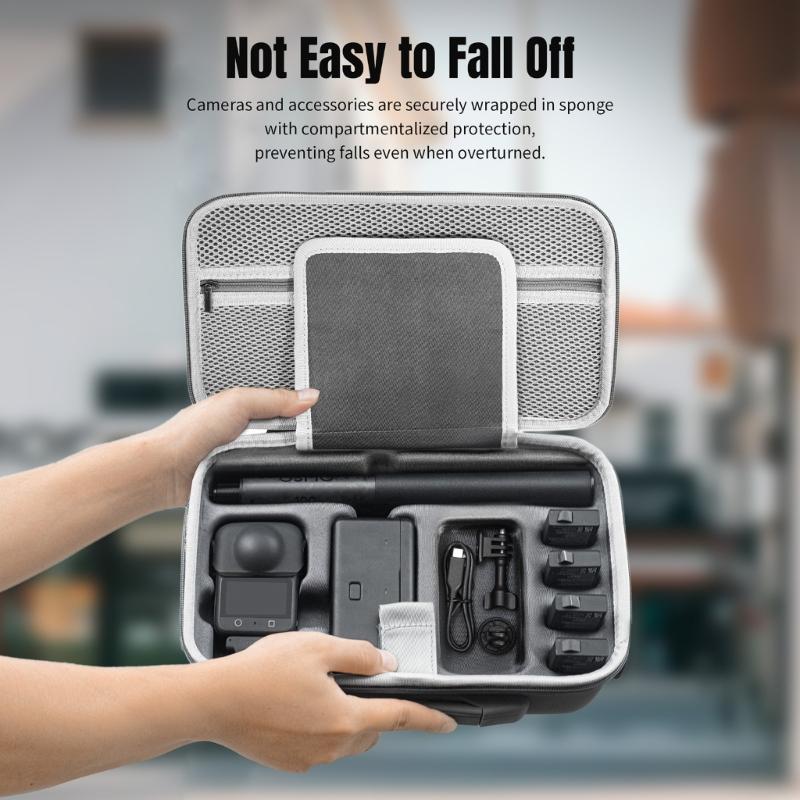 Shockproof Camera Accessories Organizers PU Material Portable Travel Storage Solution