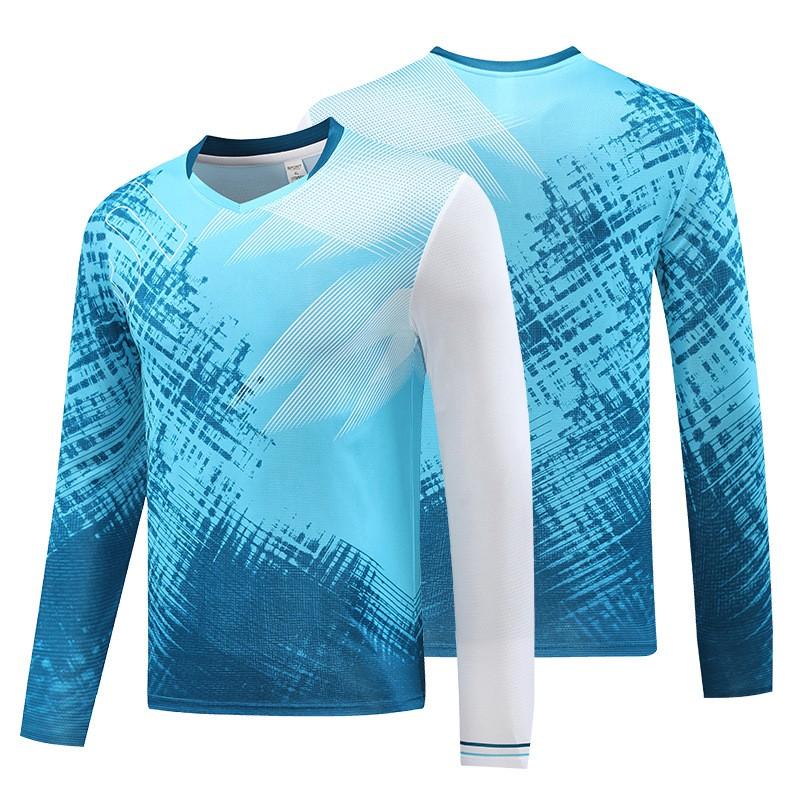 Men Women Sports Performance Set Long Sleeve Quick Dry Training Jersey Badminton Volleyball Tennis Running Wear Customizable