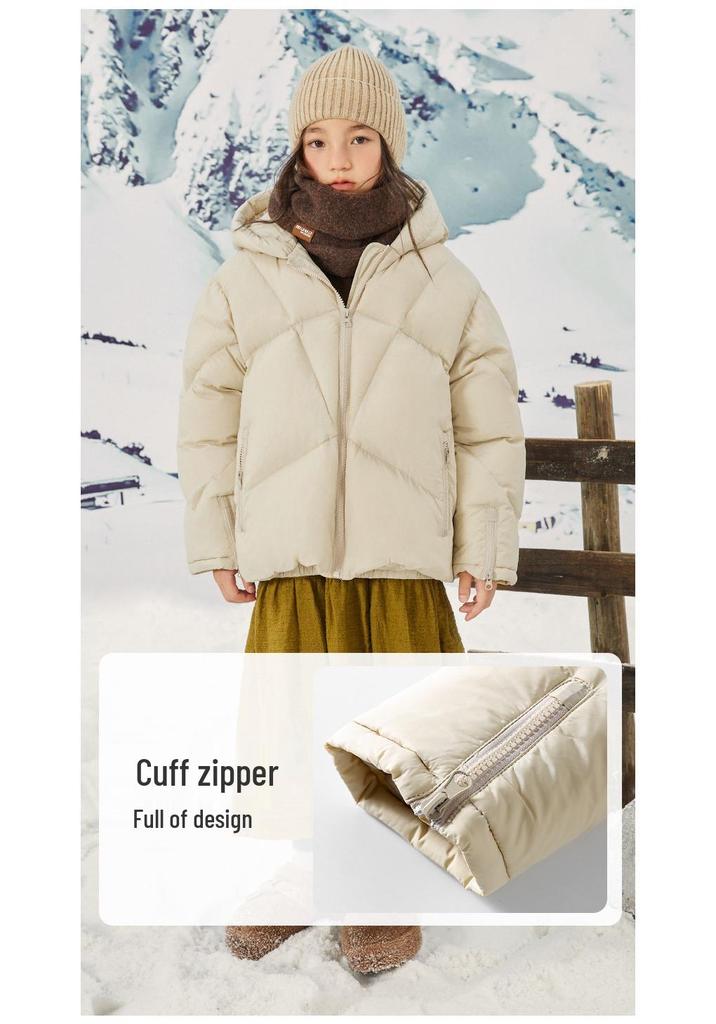 2023 Girls' Korean-Style Down Jacket: Warm, Cold-Proof Coat for Medium and Large Children, Autumn/Winter Edition
