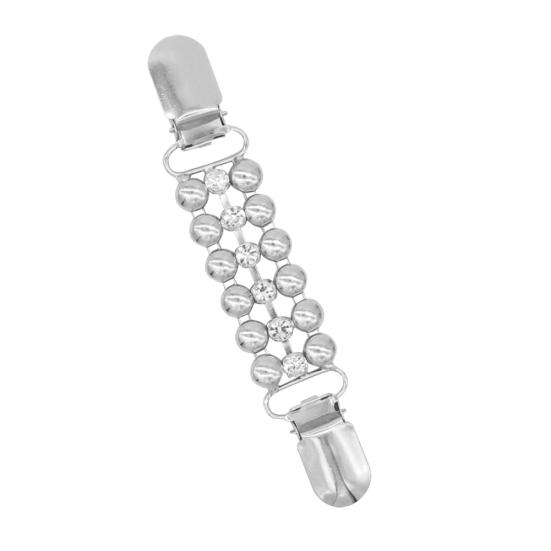 

Женская рубашка со стразами и цепочкой без пуговиц, свитер, кардиган, зажим, декор серебряный