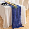 Tablecloth Decor Table Runner Rustic Soft Washable Party Decoration Non-Fading Hand-dyed Wedding Cloth